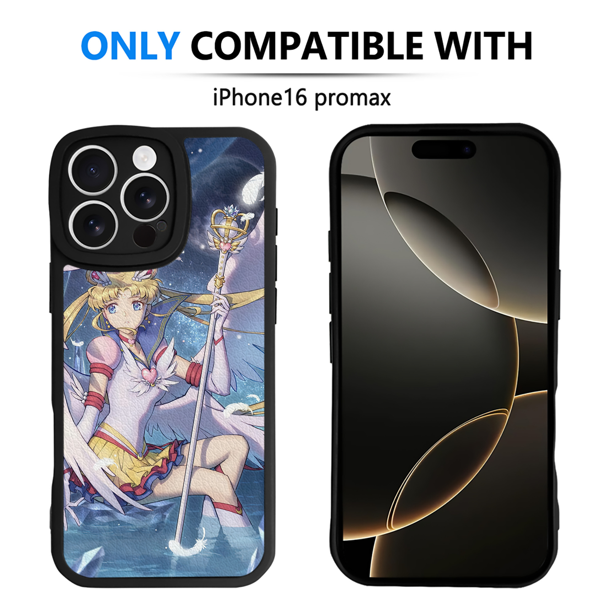 （画像用） 美少女戦士セーラームーン Sailor Moon 【iPhone 16シリーズ対応】シリコンスマホケース（レザー調） 材質：シリコン